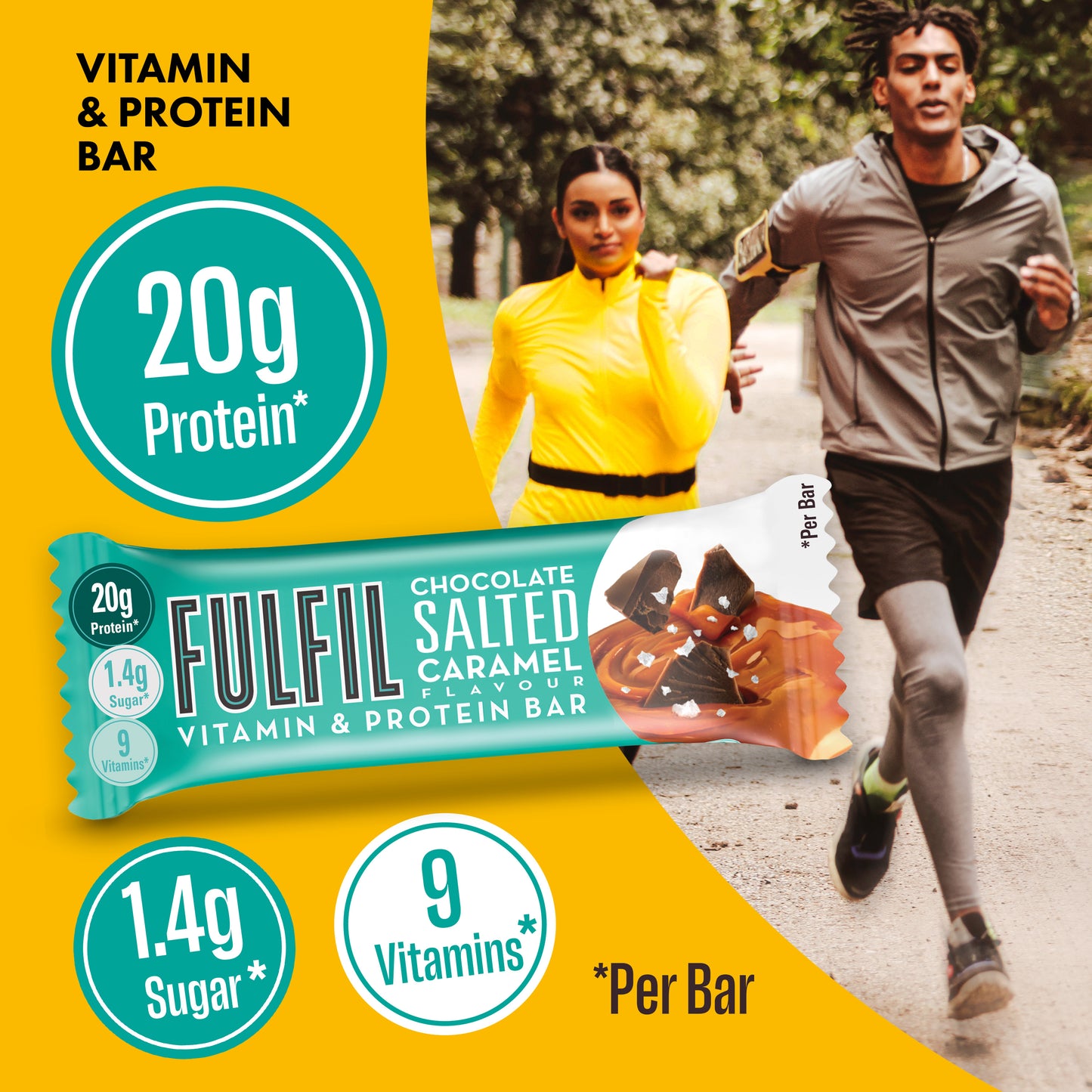 Chocolate Salted Caramel Protein Bar  - 15x55g